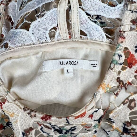 Tularosa Elba Dress L Womens $178 Rainbow Mini Cocktail Sleeveless Polyester - Picture 8 of 11